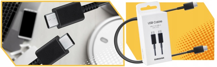 PRZEWÓD SAMSUNG 2X USB-C KABEL 1M SZYBKIE ŁADOWANIE SUPER FAST CHARGE 5A Złącza USB typ C - USB typ C